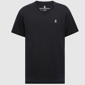 Psycho Bunny Men's Classic V-neck Tee Black Size 3X 3XLT Pima Cotton